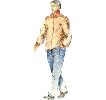 现代2d手绘人物组件su模型