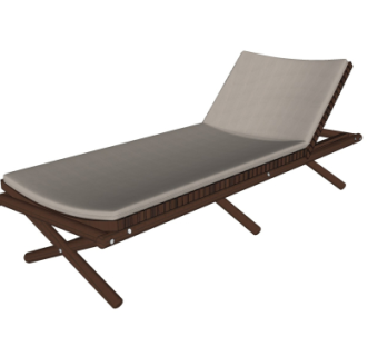 现代躺椅su模型