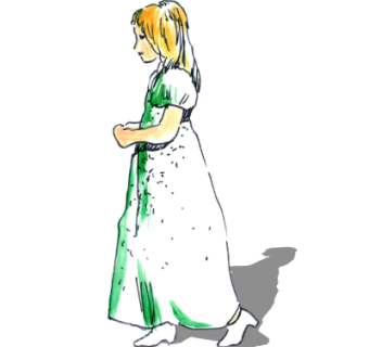 现代2d手绘人物组件su模型