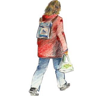 现代2d手绘人物组件su模型