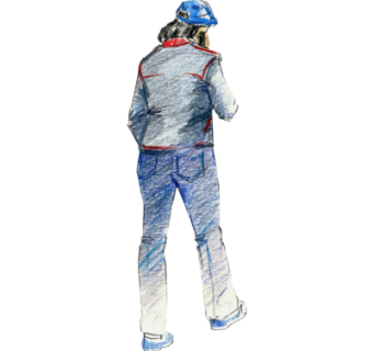 现代2d手绘人物组件su模型