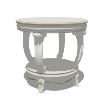 欧式小边几su模型