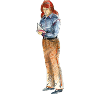 现代2d手绘人物组件su模型