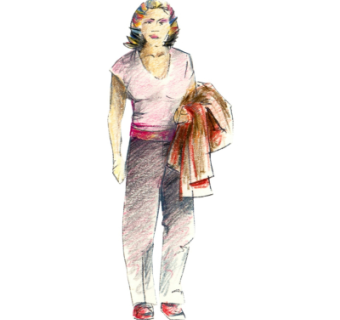 现代2d手绘人物组件su模型