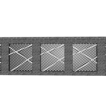 新中式景观墙su模型