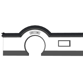 中式景观墙su模型