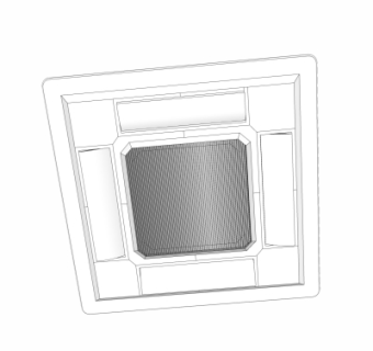 现代空调su模型
