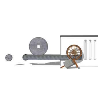 中式建筑小品su模型