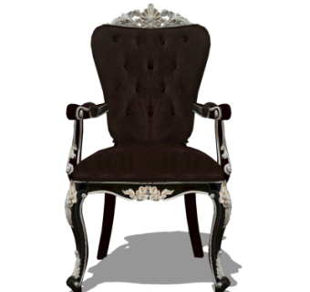 欧式实木单椅su模型