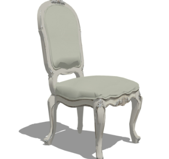 欧式实木单椅su模型