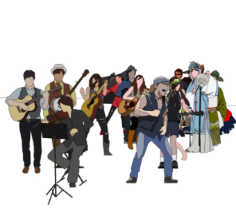 现代人物组合su模型