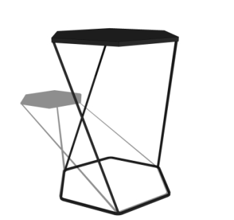 现代金属凳子su模型