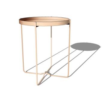 现代金属凳子su模型