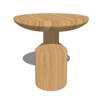 现代实木圆几su模型