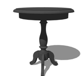 欧式圆几su模型