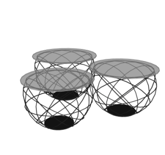 现代茶几su模型