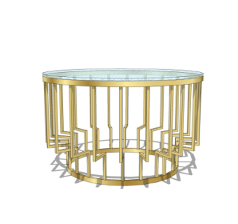 现代金属茶几su模型