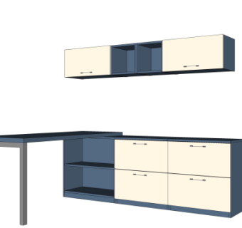 现代橱柜su模型