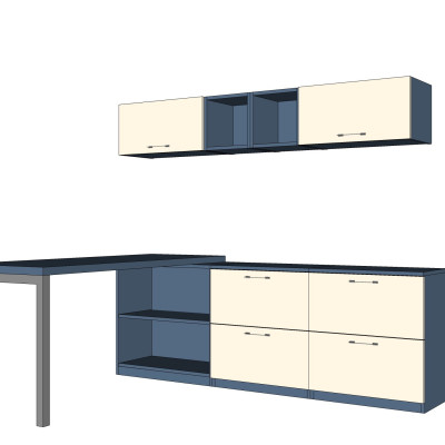 现代橱柜su模型