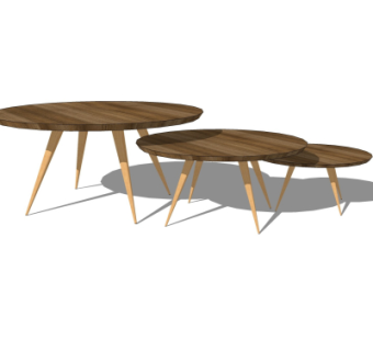 北欧茶几su模型