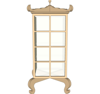 新中式景观灯su模型