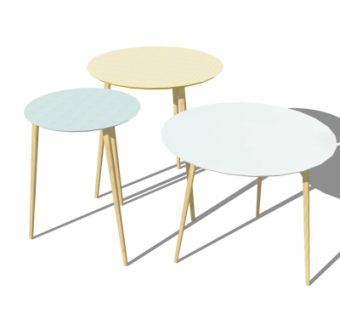 北欧茶几su模型