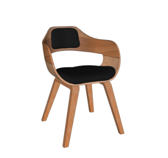 现代实木单椅su模型