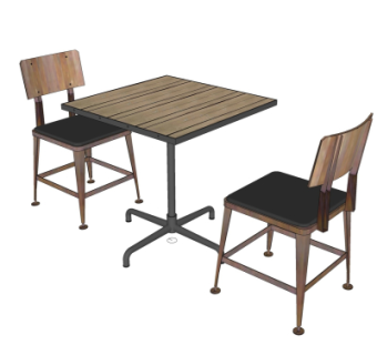 工业风休闲桌椅su模型