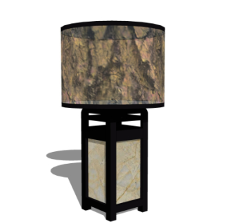 新中式景观灯su模型