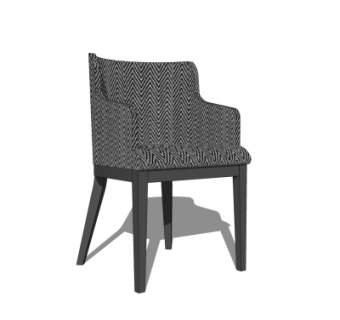 现代布艺单椅su模型