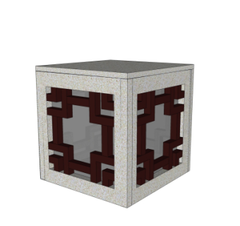 新中式景观灯su模型