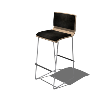 现代吧台椅su模型