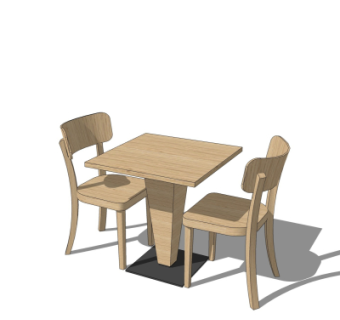 现代休闲桌椅su模型