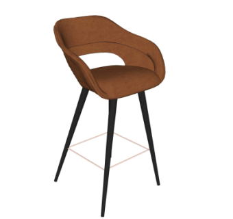 现代吧台椅su模型