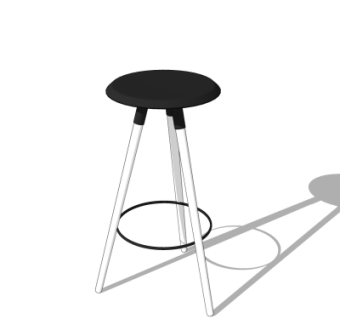 现代吧凳su模型