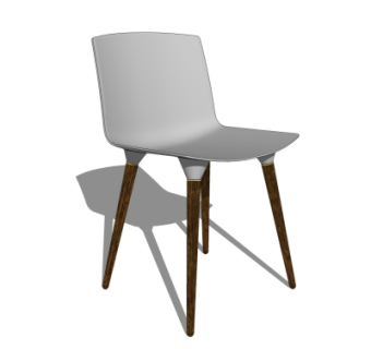 现代简约单椅su模型