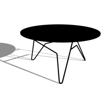 现代茶几su模型