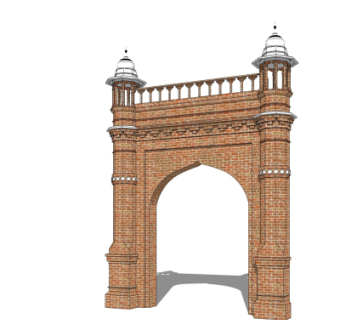 欧式门头su模型