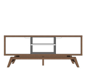 现代实木电视柜su模型