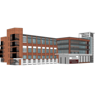 现代教学楼su模型