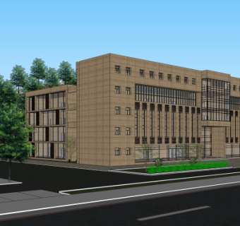 现代教学楼su模型