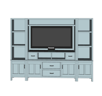 现代装饰柜电视柜su模型