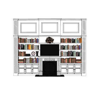 欧式装饰柜su模型