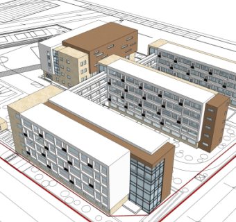 现代教学楼su模型