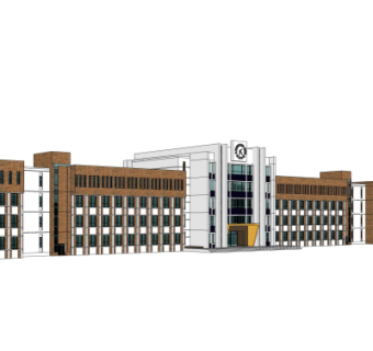 现代教学楼su模型