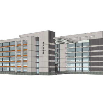 现代教学楼su模型