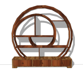 现代装饰柜su模型