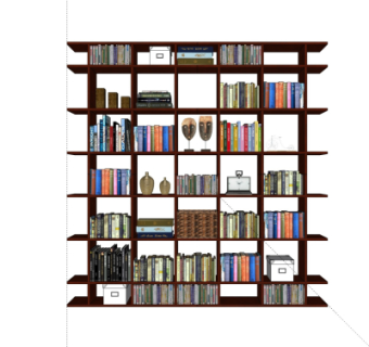 现代装饰柜su模型