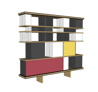 现代装饰柜su模型