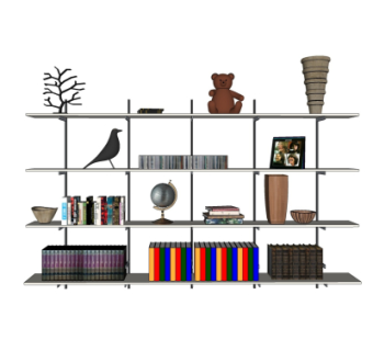 现代装饰柜su模型